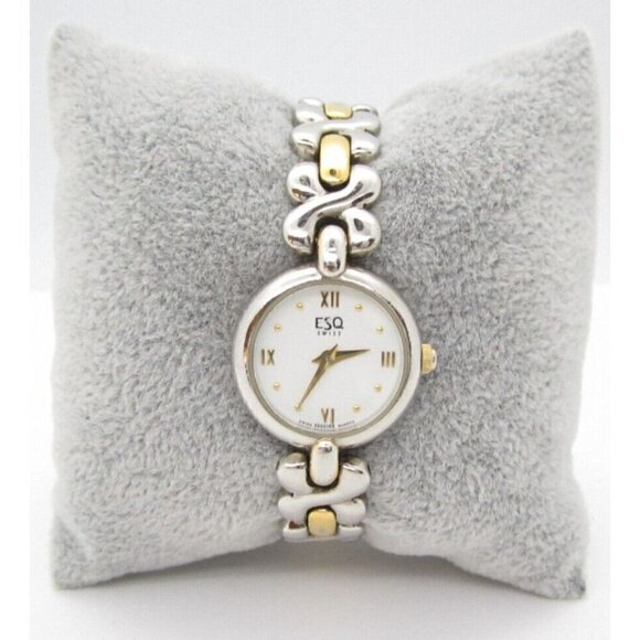 Women's ESQ Swiss Quartz WR Analog 24mm Dial Causal Round Watch (F922) - Picture 1 of 10